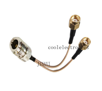 RG316 Splitter Cable N Female to 2 RP-SMA Male Connector RF Pigtail Y Extension Cable 10/15/20/30/50cm /1m