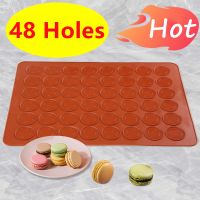 【YF】 48/30 Holes Non-Stick Silicone Macaron Macaroon Pastry Oven Baking Mould Sheet Mat Diy Mold Useful Tools Cake Bakeware