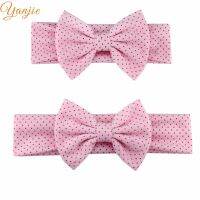 【CW】 1Set European Mom And Baby 5 quot; Dot Elastic Headband 2022 Hot-sale Hair Accessories Kids Headwrap Bandeau