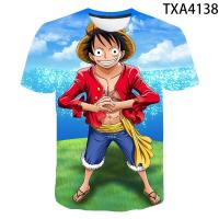 เสื้อยืดแขนสั้นแบบสบาย เสื้อยืด Men One Piece ๆ แฟชั่นฤดูร้อนใหม่ด้านบนพิมพ์ 3d Street Wear Xs-5xl 2023 new popular