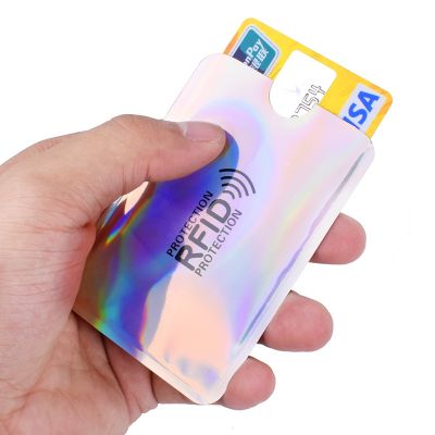 5 PCS RFID Anti-Scan Card Holder Cover Pocket Aluminum Metal Slim Credit Card Protection Safety Wallet Fashion Card Case