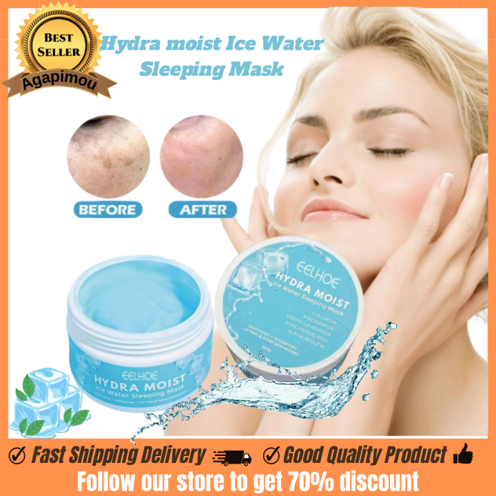 Ice Water Sleeping Mask Moisturizing Whitening Face Care Black Head Dot