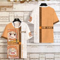 2023 NewAnime สินค้าแห้งน้องสาวฝังสองมิติขนาดเล็กแขนสั้นเสื้อยืดชายฤดูร้อนบางหลวมการ์ตูนแห้งเร็ว