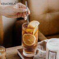 KEMORELA แว่นตาแนวตั้งใส180/330มล. สามารถดื่มได้กาแฟวิสกี้ชุดแก้วน้ำเป็นประกายชาผลไม้สำหรับบาร์ปาร์ตี้