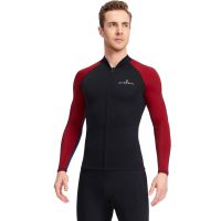 1.5MM Wetsuit Tops UV Protection Neoprene Keep Warm Diving Swimwear Long Sleeve Swimming Surfing Snorkeling Wetsuit Mens Jacket