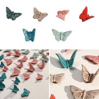 3D Ceramic Butterfly Nordic Minimalist Home Living Room Sofa Background Wall Decoration Crafts Ceramic Butterfly Hanging Decors