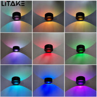 โคมไฟแบ็คดรอปเป่าลม Led Rgb LITAKE ไฟตกแต่งที่ทันสมัยสำหรับห้องนั่งเล่นข้างเตียงนอนทางเดิน (สีสันพร้อมรีโมทคอนโทรล)