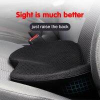 ♘♞ 2 In 1 Car Seat Cushion Memory Foam Small Waist Pillow Health Protection Cushion Breathable Hip Increase Cushion Car Accessories