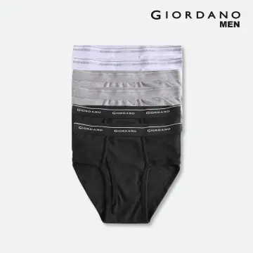 6 PACKS] Giordano Men Underwear Men Classic Logo Brief Solid Underwears  Pack Of 6 Briefs For Men Elastic Free Shipping 01177014
