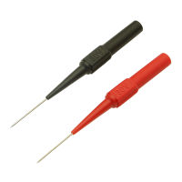 2Pcs ฉนวนกันความร้อนเจาะไม่ทำลายมัลติมิเตอร์ทดสอบ Probes สีแดง/สีดำ30V-60V สำหรับ Banana Plug