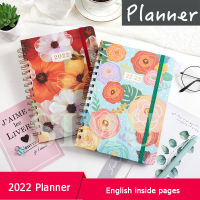 A5 2022 Diary Weekly Planner English Version Spiral Organizer Notebook Goals Habit Schedules Stationery School Supplies Agenda
