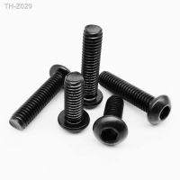 2/50pcs ISO7380 M2 M2.5 M3 M4 M5 M6 M8 Black 304 Stainless Steel Hexagon Hex Socket Button Allen Head Screw Bolt Length 3-60mm