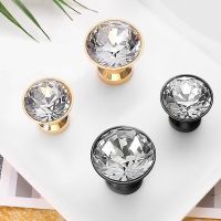 【LZ】☫♚  High-end Crystal Handle Single Hole For Drawer Cabinet Door Handle KTV Crystal Table Side Cabinet Handle Hardware Handle Knob