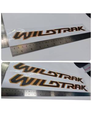 สติ๊กเกอร์แบบดั้งเดิม คำว่า WILDTRAK ติดฝาท้าย หรือ ติดข้างประตู&nbsp;FORD RANGER ปี 2022 sticker แต่งรถ ติดรถ ขอบส้ม ฟอร์ด เรนเจอร์