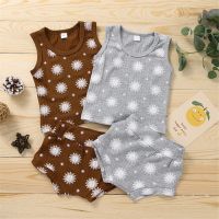 Toddler Baby Boys Girls Two-piece Summer Clothes Suit Printed Sleeveless Tank Top + Shorts Newborn Kids Casual Home Wear  by Hs2023