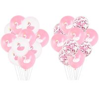 10/15pcs Swan Print Latex Balloon Pink White Gold Birthday Baby Shower Party Decoration Kids Girl Princess Party Globos Supplies