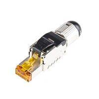 [Hot K] Rj45 Cat7ฉนวนป้องกันเต็มรูปแบบสำหรับปลั๊กแบบโมดูลาร์สายแลนอีเทอร์เน็ต22-24AWG ใช้ซ้ำได้หัวเชื่อมปลั๊กสิ้นสุด8P8C Rj 45