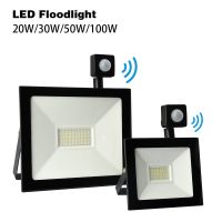 LED Floodlight With Motion Sensor 30W 50W 100W 20W Led Outdoor Spotlight 220V PIR LED Flood Light Projector Lamp Spot For Garden