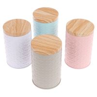 High-End Wood Grain Tin Boxes Solid Metal Storage Box Coffee Tea Cans Candy Container Large Capacity Home Organizer Storage Boxes