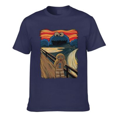 Gingerbread Man Cookie Monster The Scream Cool Funny Mens Short Sleeve T-Shirt