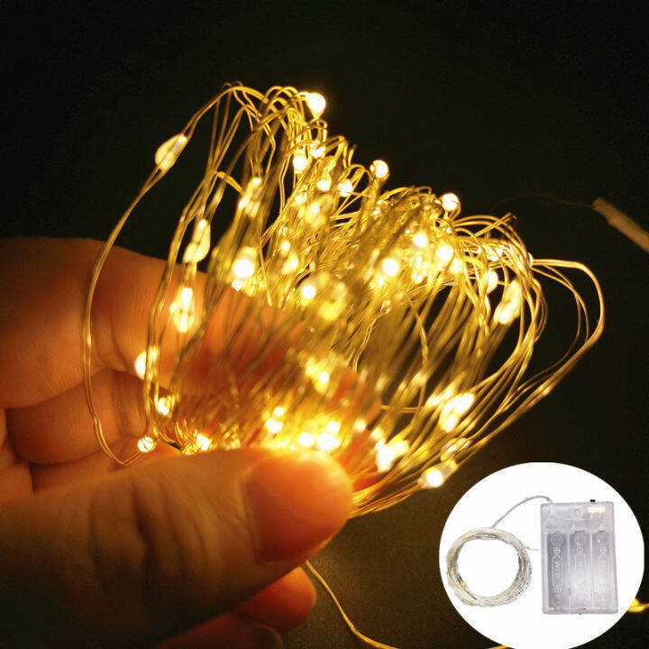 10pcs-copper-wire-led-string-lights-fairy-garland-christmas-lights-outdoor-home-room-lamp-wedding-holiday-decor-battery-powered