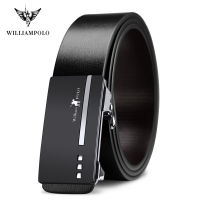 WILLIAMPOLO Famous Brand Belt Men Top Quality Genuine Luxury Leather Belts for Men Strap Male Metal Automatic Buckle