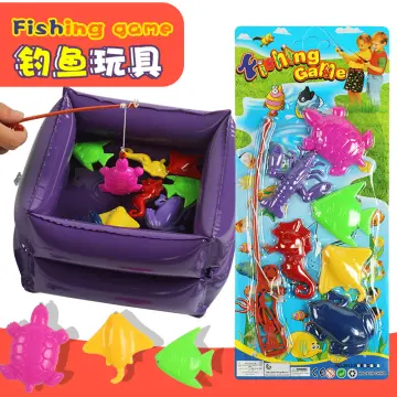 ✈️Fast Shipping✈️ Baby Shark Fishing Game Children 15 Fishes Fishing Toy  Mainan Kanak-Kanak
