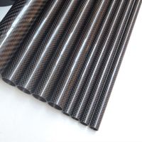 1pcs 3K carbon fiber tube m32mmx30mx700mm high strength 3K rod carbon tube full carbon aircraft model fixed wing Wires Leads Adapters