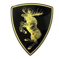 2Pcs/Pair  Volvo Prancing Moose car Sticker, Polyurethane on The Reflective Film Size of 3.54 inch x2,91 (90х74 mm)