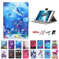 Universal Cover case for Prestigio MUZE 3708/3718 3G/WIZE 3418/3518 4G 8 inch Tablet Cartoon Printed PU Leather Case +gift Cases Covers