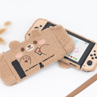 GeekShare Protective Case For Nintendo Switch Cute Bear Plush Nintendo Switch Hard Shell Split Joy-con Cover For NS Accessories