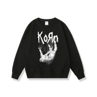 American Singer Rock Band Korn Print Graphic Sweatshirt Men Hip Hop Crewneck Pullover Mens Vintage Casual Oversized Sweatshirts Size XS-4XL