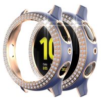 Dual Color Rhinestone Watch Protective Case Bumper Cover Protector Bumper For Samsung Galaxy Watch Active 2 40/44mm