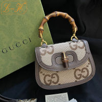 เทศกาลไม้ไผ่ GUCCI Gucci Super Double G โลโก้ดอกไม้เก่าขนาดใหญ่ไหล่ข้างหนึ่งข้ามร่างกายกระเป๋าหิ้วมินิสตรีรันเวย์ลิมิเต็ดอิดิชั่น=