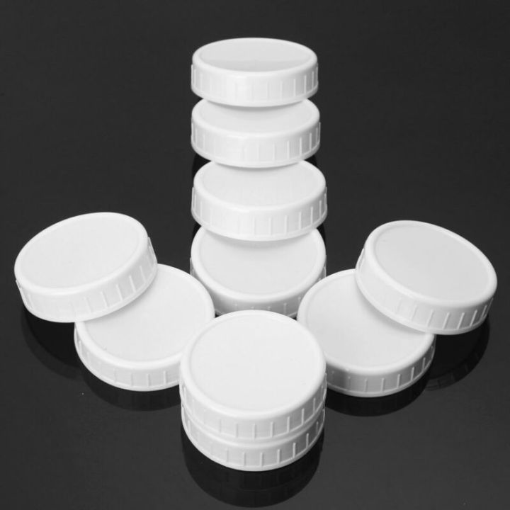 10pcs-plastic-storage-caps-lids-ribbed-for-standard-regular-mouth-mason-jar-bottle