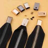 ❁❍☃ 10pcs Craft Metal Zipper Stopper Zipper Tail Clip Stop Tail Plug Head With Screw DIY Bag Leather Hardware Accessories Wholesale