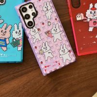 เคสโปร่งใสเค้กกระต่ายการ์ตูนสำหรับ Samsung กาแล็คซี่,S21 S22 S23 S21 S20เป็นพิเศษ S23 S22เคสห่อหุ้มฝาครอบ