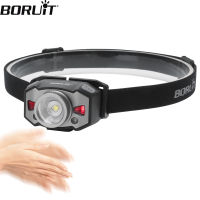 BORUiT B33 Motion Sensor LED Mini Headlamp XP-G2 3030 Red Light Zoom Headlight USB Rechargeable Head Torch Fishing Flashlight