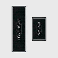 Love Home Black Carpet Mat Kitchen Mat Anti-slip Rugs Front Door Mat Bathroom Carpets Tapis Floor Mat Gift