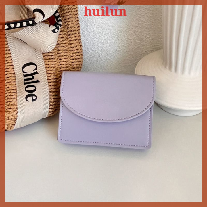 huilun-กระเป๋าบัตรเหรียญสินเชื่อขนาดเล็กสำหรับผู้หญิงหนัง-pu-กระเป๋าสตางค์ใบสั้นธุรกิจ