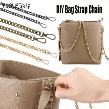 New Pearl Bag Strap For Handbag Belt DIY Purse Replacement Metal Chain