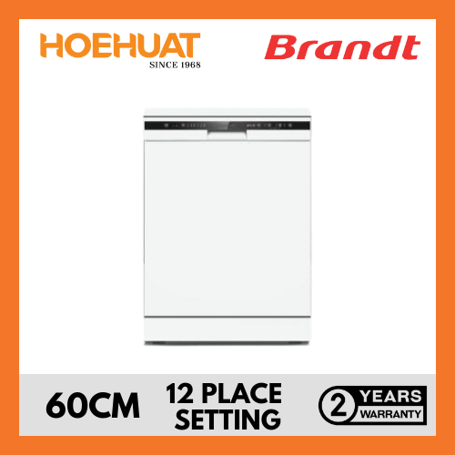 BRANDT 60cm Freestanding Dishwasher DWF128DW Lazada