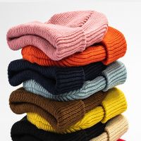 【YD】 Warm Knitted Hats Beanie Wool Soft Men Cap