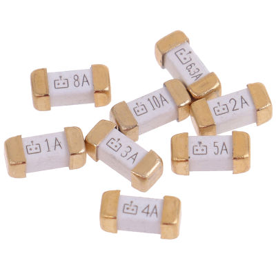 10pcs เท้าทอง 1808 125V SMD Fast Blow Fuse 0.5A 0.75A 1A 2A 3A 4A 5A 6.3A 8A 10A 0451 ฟิวส์ Ultra-Rapid ขายส่ง-Tutue Store