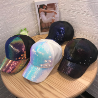 Fashion Trends Summer Women Baseball Cap Fashionable Out Sunshade Hat Sequined Glitter Baseball Cap Contracted Design Cap