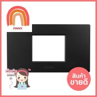 หน้ากาก 2 ช่องกลาง PHILIPS LEAF สีดำWALL PLATE PHILIPS LEAF 2 GANG MIDDLE BLACK **ราคาดีที่สุด**