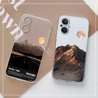 {Taoyitao Case} ภูเขาพระอาทิตย์ตกศิลปะฉากสุดหรูสำหรับ OPPO A9 A5 A53 Reno 7 6 5 4 2 Find X3 X2 Z ไลท์นีโอ Pro Plus SE 5G เคสโทรศัพท์โปร่งใส