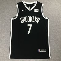 เสื้อผ้าบอลที่นิยมมากที่สุด เสื้อกีฬาแขนสั้น ลายทีม NBA Jersey Brooklyn Nets No.7 Durant Durant สีดํา IGnomj06GDpnla66