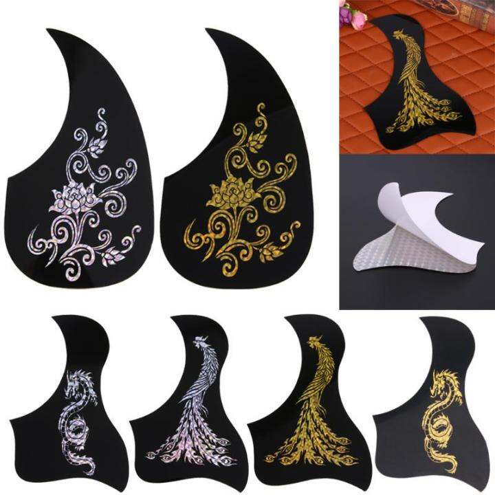 pickguard-กีตาร์อะคูสติก-gold-phoenix-dragon-รูปแบบตกแต่ง-self-adhesive-pick-guard-สติกเกอร์สำหรับอุปกรณ์กีตาร์อะคูสติก-wangjun1