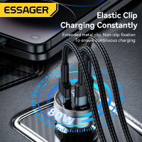 Essager 80W USB Car Charger PD USB Type C Quick Charge QC3.0 SCP 5A Fast Charger สำหรับ 14 13 Xiaomi Samsung เครื่องชาร์จศัพท์